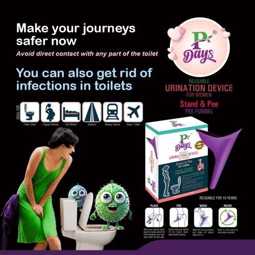P-DAYS” PEE FUNNEL / FEMALE URINATION DEVICE (RE USABLE) Image 2