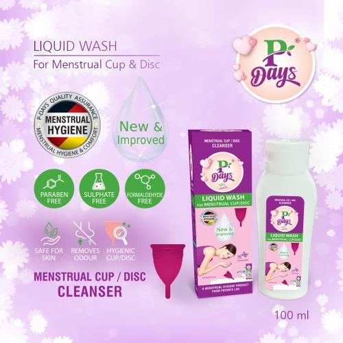 P-DAYS” LIQUID WASH For Menstrual Cups/Disc (100 ml Bottle) Image 4