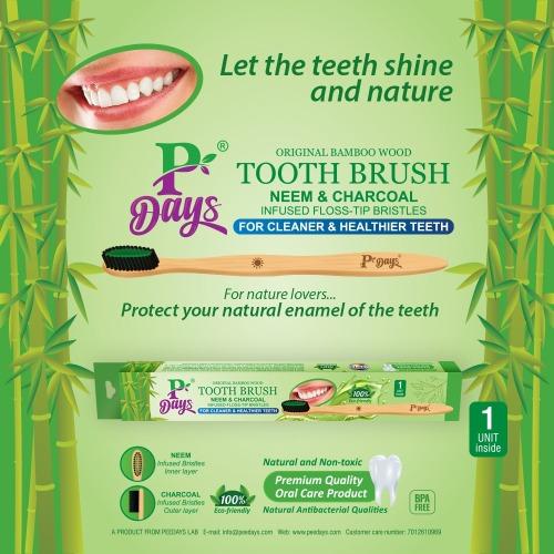 P-DAYS” HERBAL BAMBOO TOOTHBRUSH (SINGLE UNIT PACK) Image 2