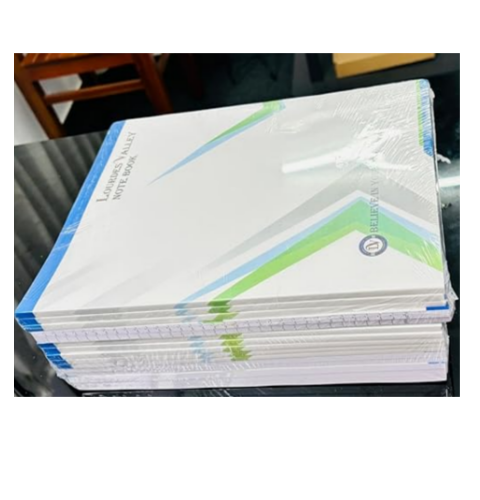 Notebook, A4 Size 21 x 29.7 cm, Unruled 140 Pages, Laminated, White, Pack of 10 Image 1