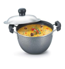 Prestige 30730 Aluminium Omega Select Plus Non-Stick Flat Base Kadai with Lid
